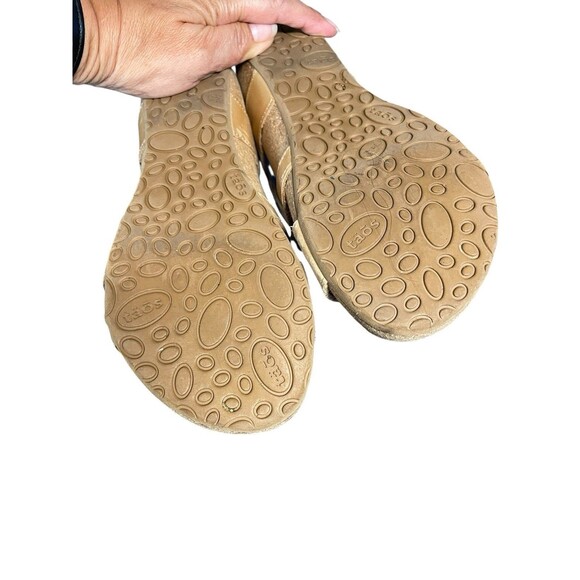 Taos Universe Camel Sandals Leather Z Strap Women's Size 37 US 6 - 6.5  Comfort - Picture 6 of 12